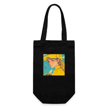 80er Jahre Anime Teen Beruhigender Hochwertiger Modedruck - Geschenkbeutel für Flaschen - Schwarz - Vorne