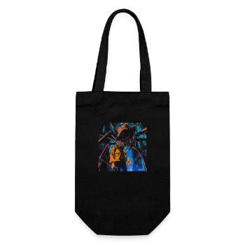 80s anime teen calming high quality fashion print - Gift Bag for Bottles - black - Front