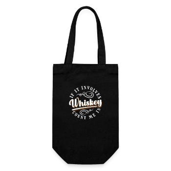 Rum Barkeeper Trinker Rausch - Geschenkbeutel für Flaschen - Schwarz - Vorne