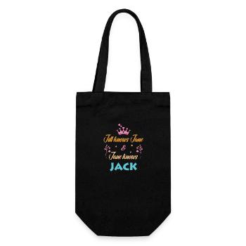 Dicton amusant - Jane connaît Jack - Sac à bouteille - noir - Devant