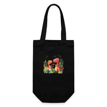 Why are dinosaurs so popular with children? - Gift Bag for Bottles - black - Front
