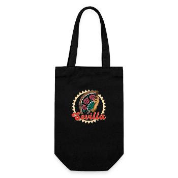 Andalusien Andalusisch Sevilla Flamenco Tanz - Geschenkbeutel für Flaschen - Schwarz - Vorne