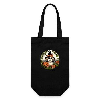 Halloween Shih Tzu - Gift Bag for Bottles - black - Front