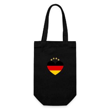 Coeur étoile l’Allemagne - Sac à bouteille - noir - Devant