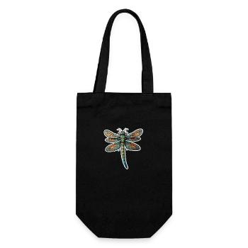 Colorful Dragonfly - Gift Bag for Bottles - black - Front