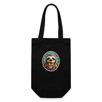 Bande dessinée de paresseux drôle - Sac à bouteille - noir - Devant