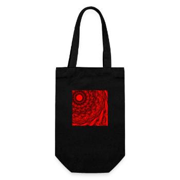 Schwarzes und rotes geometrisches Design - Geschenkbeutel für Flaschen - Schwarz - Vorne