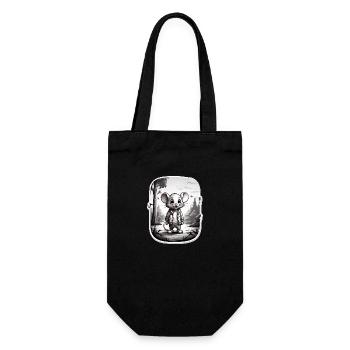 Mouse Cute Kids Drawing Comic - Gift Bag for Bottles - black - Front
