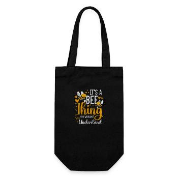 Honey Natural Flower Meadow - Gift Bag for Bottles - black - Front