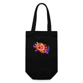 Axolotl - Geschenkbeutel für Flaschen - Schwarz - Vorne