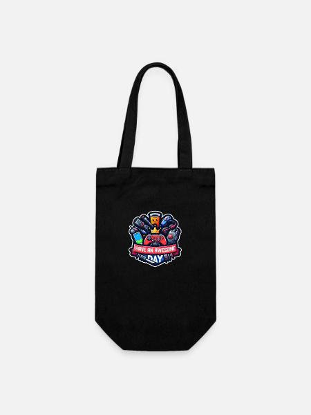 Ich wünsche Ihnen einen tollen Tag! - Geschenkbeutel für Flaschen - Schwarz