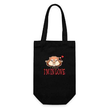 Squirrel Squirrel - I Think I'm in Love - Gift Bag for Bottles - black - Front