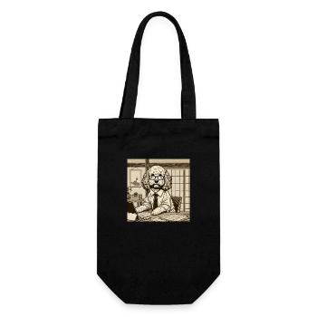 Japan Ukijo e Style Desk Cockapoo - Gift Bag for Bottles - black - Front