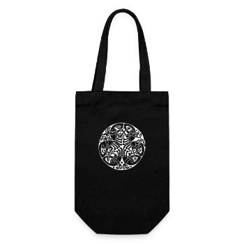 Cercles celtiques, coins, échantillons, symboles gothiques - Sac à bouteille - noir - Devant