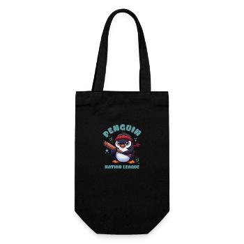 Penguin Nation League - Penguin Baseball - Gift Bag for Bottles - black - Front