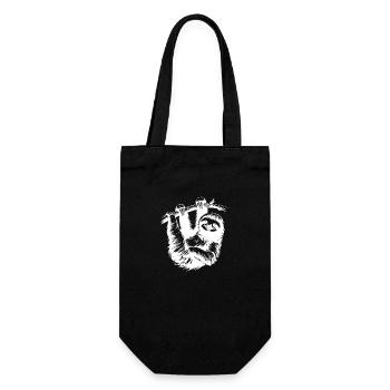 Hanging out with yoga sloth pencil drawing - Gift Bag for Bottles - black - Front