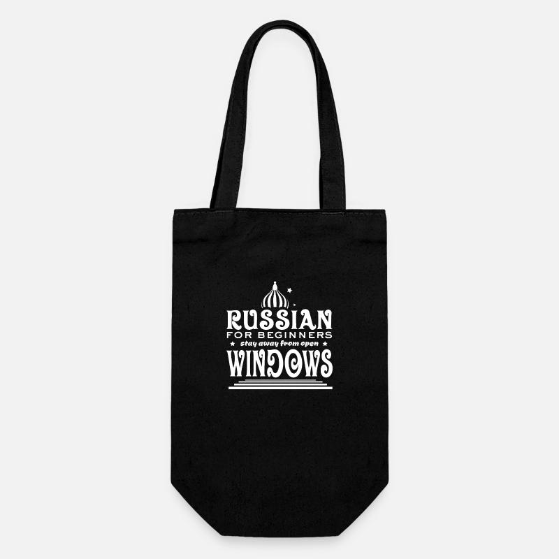 Russe pour débutants - Restez à l’écart de Windows - Sac à bouteille - noir