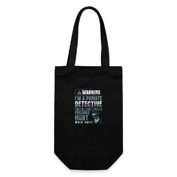 Private Detective Clue Inspector - Gift Bag for Bottles - black - Front