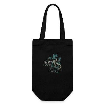 Cowboy Cthulhu - Geschenkbeutel für Flaschen - Schwarz - Vorne