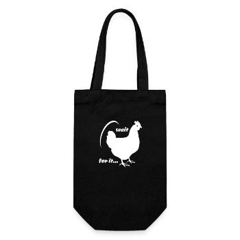 Lustiges Huhn - Henné - Poulet - Attendez - Sac à bouteille - noir - Devant