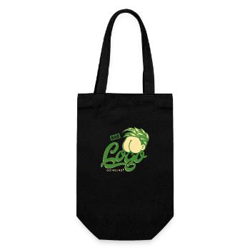 Lustig und abstrakt - Bad logo, go weird - Geschenkbeutel für Flaschen - Schwarz - Vorne