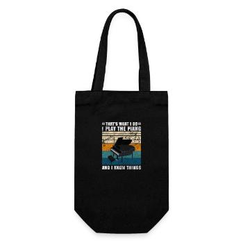 Piano Player Classical Musician Concert - Gift Bag for Bottles - black - Front