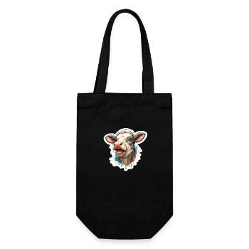 Vache heureuse - Sac à bouteille - noir - Devant