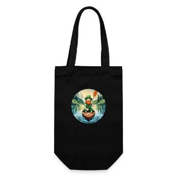 St. Patrick's Day Shamrock Kayak - Gift Bag for Bottles - black - Front