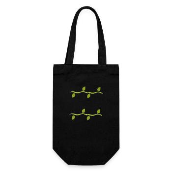 Feuilles Ligne Nature Plante - Sac à bouteille - noir - Devant