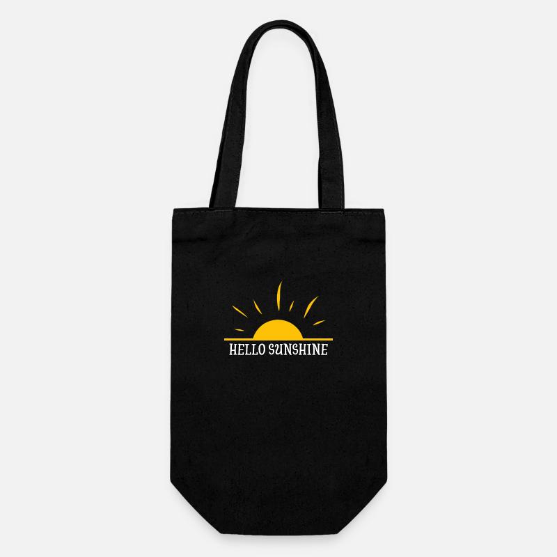 Hallo Sonnenschein - Geschenkbeutel für Flaschen - Schwarz