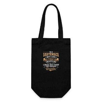 Bartender Alcohol Drinker Celebrations - Gift Bag for Bottles - black - Front