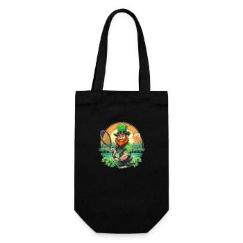 St. Patrick's Day Shamrock Tennis - Gift Bag for Bottles - black - Front