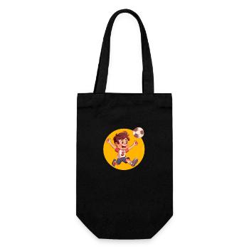 Footballer 5th Years, Birthday Motif - Gift Bag for Bottles - black - Front