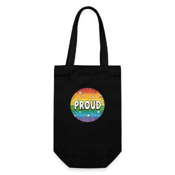LGBTQ Proud - Geschenkbeutel für Flaschen - Schwarz - Vorne