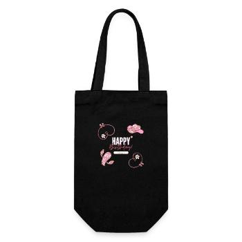 Pink Cute Rodeo Cowboy girl Happy Birthday - Gift Bag for Bottles - black - Front