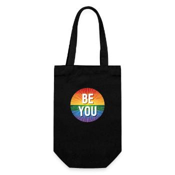 LGBTQ Be You - Geschenkbeutel für Flaschen - Schwarz - Vorne