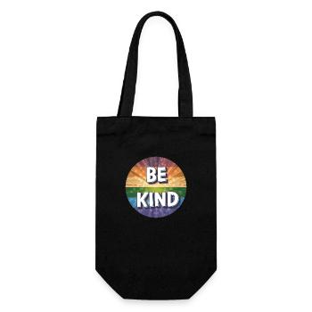LGBTQ Be Kind - Geschenkbeutel für Flaschen - Schwarz - Vorne