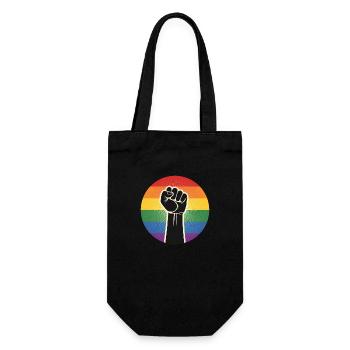 LGBTQ Rights Fist - Gift Bag for Bottles - black - Front