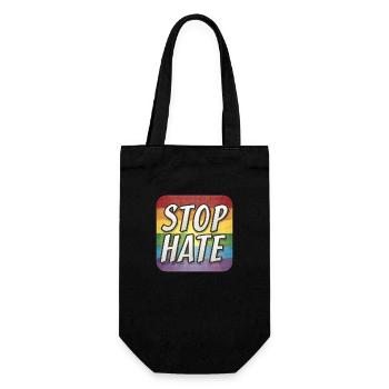 LGBTQ Stop Hate - Geschenkbeutel für Flaschen - Schwarz - Vorne
