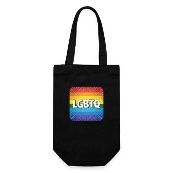 LGBTQ - Gift Bag for Bottles - black - Front