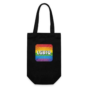LGBTQ - Gift Bag for Bottles - black - Front