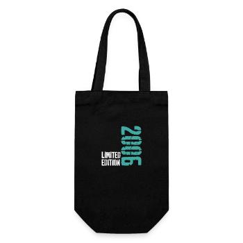 Né en 2006 - Vintage 2006 Anniversaire Rétro - Sac à bouteille - noir - Devant