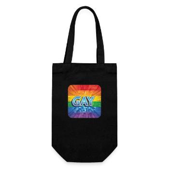LGBTQ GAY - Geschenkbeutel für Flaschen - Schwarz - Vorne