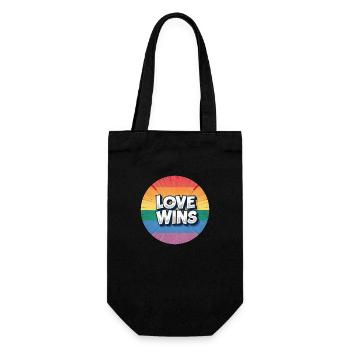 LGBTQ Love Wins - Gift Bag for Bottles - black - Front