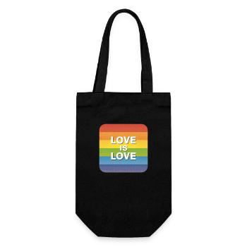 LGBTQ Love is Love - Geschenkbeutel für Flaschen - Schwarz - Vorne