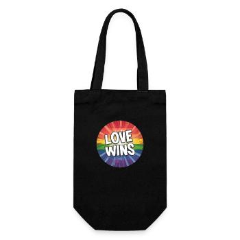L’amour LGBTQ gagne - Sac à bouteille - noir - Devant