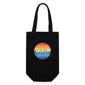 LGBTQ Queer - Geschenkbeutel für Flaschen - Schwarz - Vorne