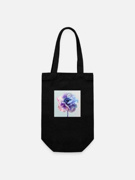 Lila Macro 7 - Geschenkbeutel für Flaschen - Schwarz