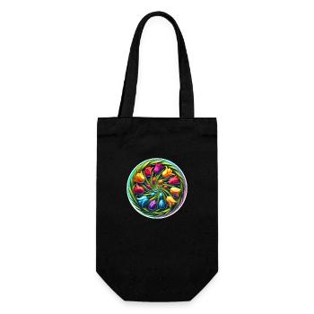 Couronne de tulipe - Sac à bouteille - noir - Devant