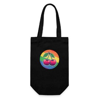 LGBTQ Kirsche - Geschenkbeutel für Flaschen - Schwarz - Vorne
